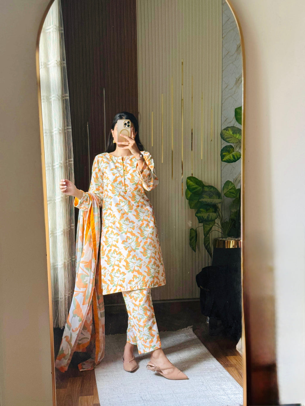 DIGITAL PRINTED SWISS LAWN 3pcs (YELLOW WHITE)