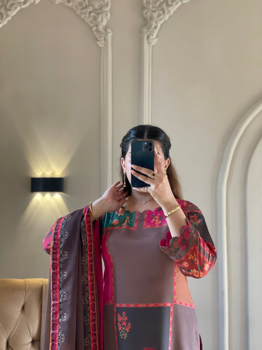 DIGITAL PRINTED SWISS LAWN 3pcs (Rose Patch Elegance)