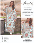 Aneelas Luxury Silk 3 Piece Unstitched(White)
