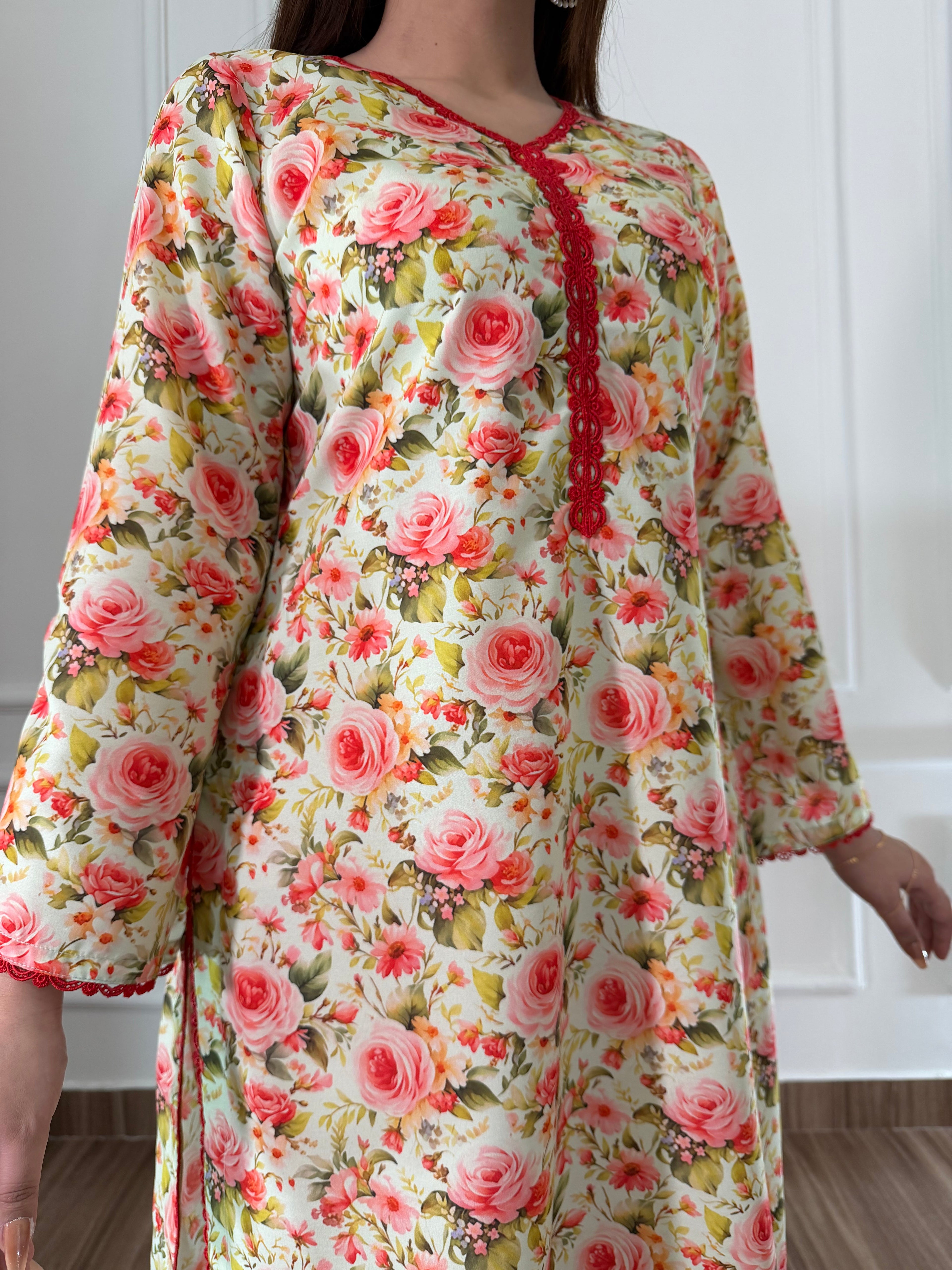 DIGITAL PRINTED SWISS LAWN 3pcs (PISTA PINK ROSE)