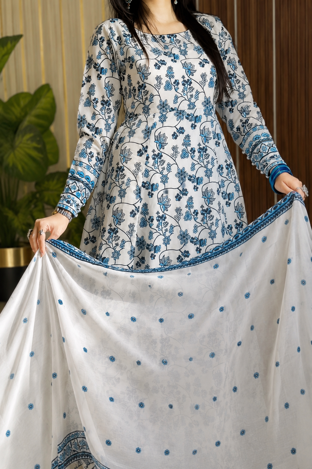Faiza Saqlain Maxi – Swiss Lawn (Unstitched)