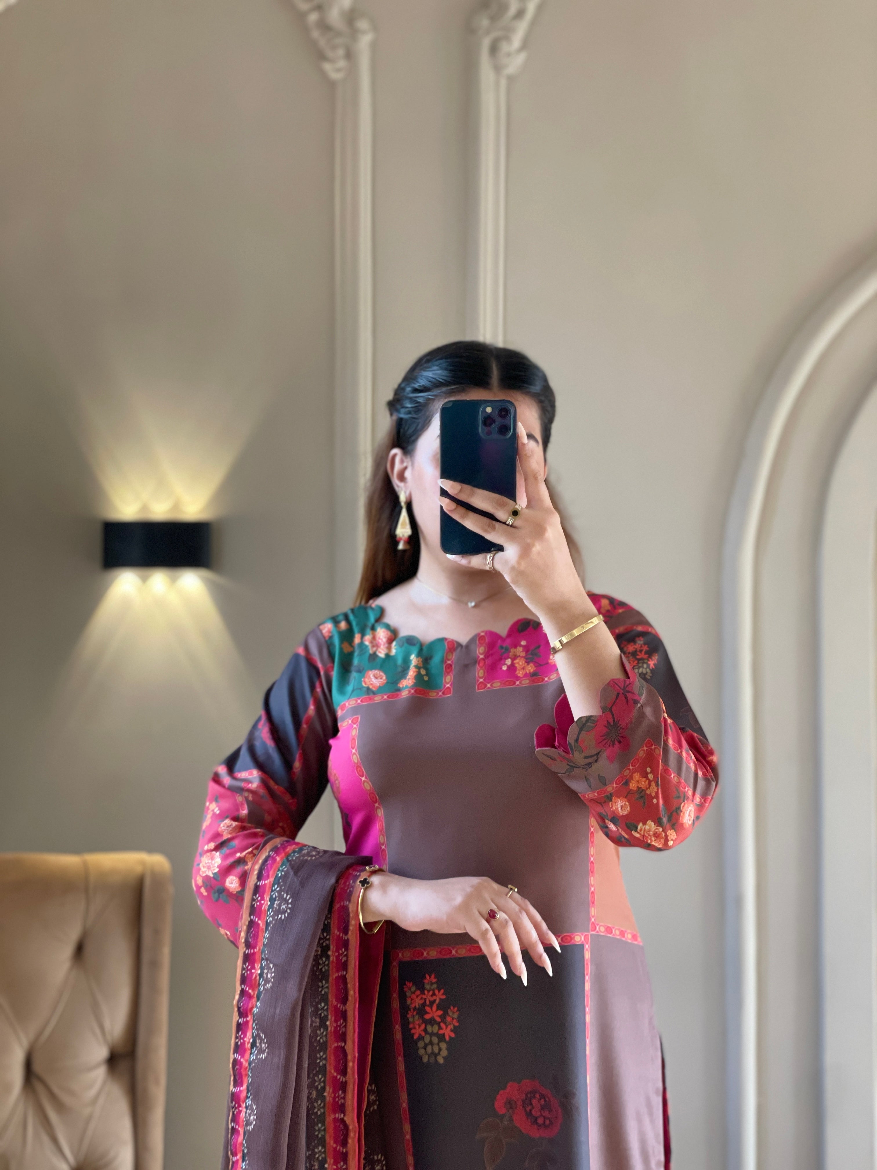 DIGITAL PRINTED SWISS LAWN 3pcs (Rose Patch Elegance)