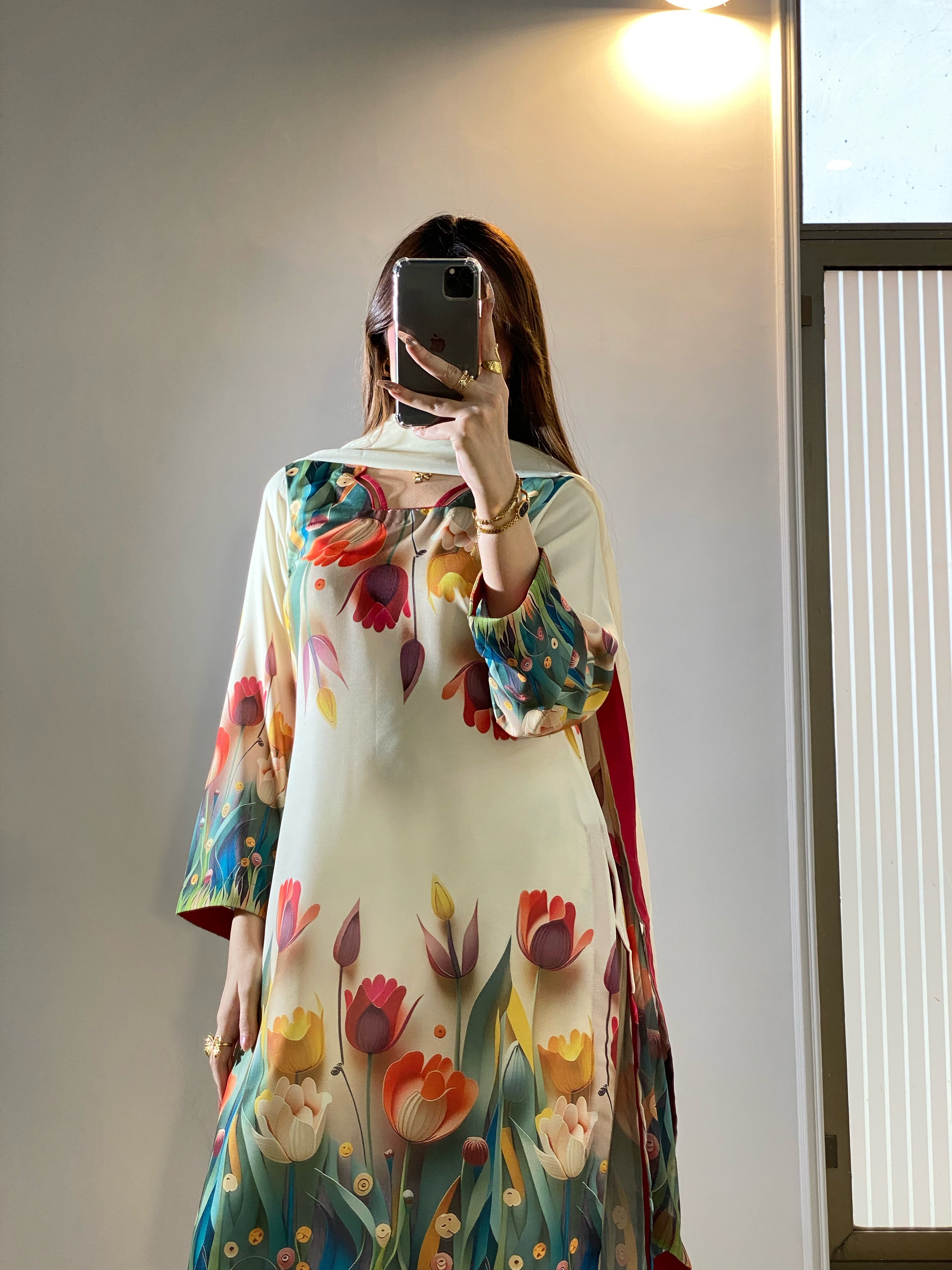 DIGITAL PRINTED SWISS LAWN 3pcs (3D Tulip)